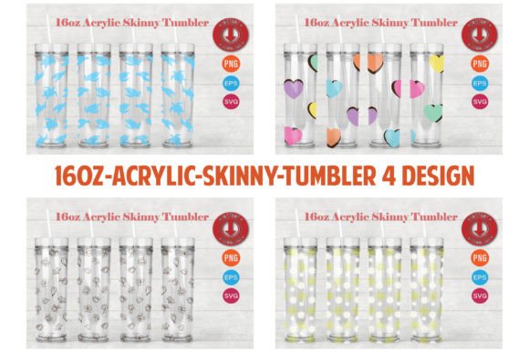 16oz Acrylic Skinny Tumbler SVG Bundles