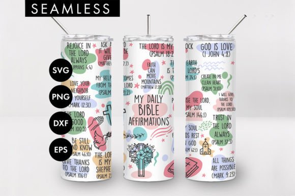 20oz Bible Verse Affirmation Tumbler SVG
