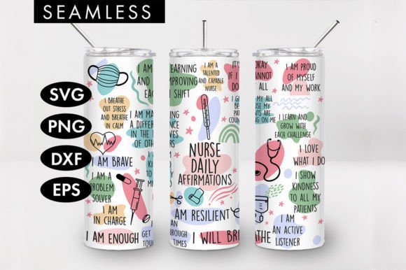 20oz Nurse Affirmations Tumbler SVG