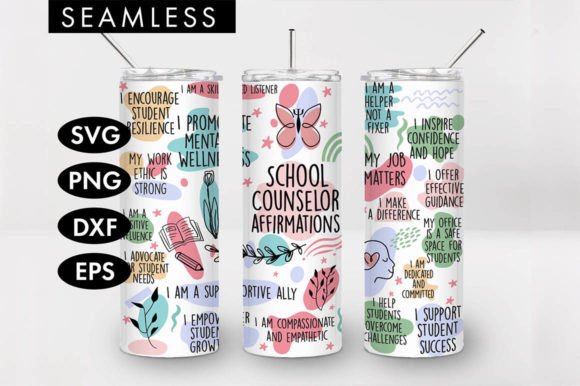 20oz School Counselor Tumbler SVG PNG