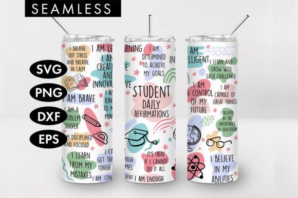20oz Student Affirmations Tumbler SVG