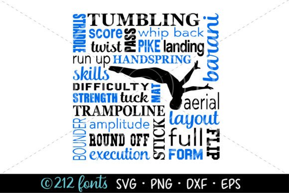 Boy s Tumbling Tumbler SVG PNG Word Art
