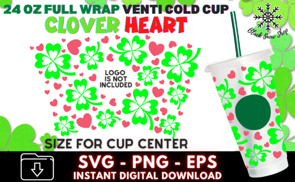 Clover Heart Wrap Venti Cold Cup