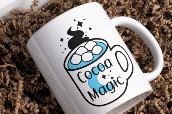 Cocoa Magic Moon and Marshmallow Cup SVG