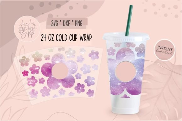 Flower Cold Cup SVG