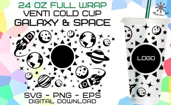 Galaxy Space Wrap Venti Cold Cup