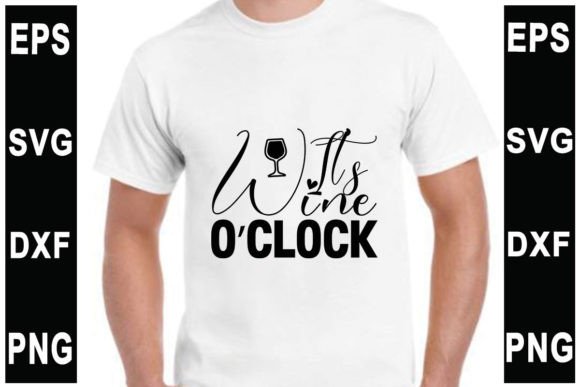 It’s Wine O’clock Tumbler Svg Design