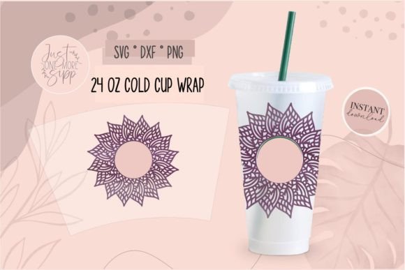 Mandala Cold Cup Svg