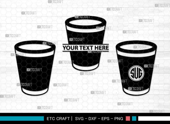 Plastic Cup Monogram Design