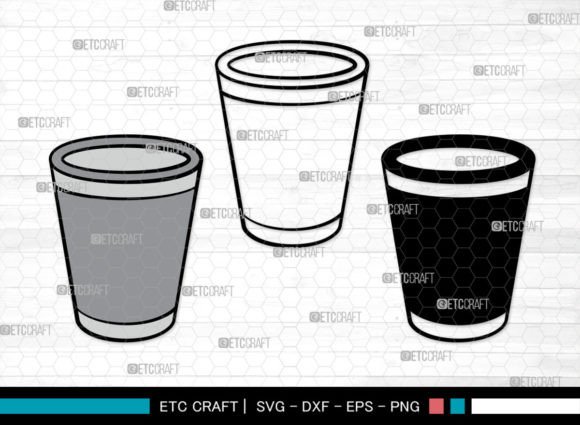 Plastic Cup Silhouette for Embroidery