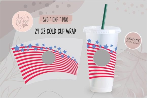 Stars and Stripes Cup SVG