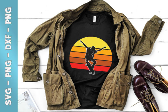 Sunset Retro Skateboarder