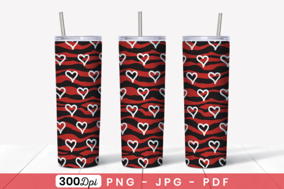 Valentine s Skinny Tumbler Wrap PNG